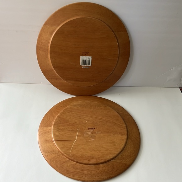 Set of 2 Wooden 13” Plates Furio Home - Picture 4 of 7